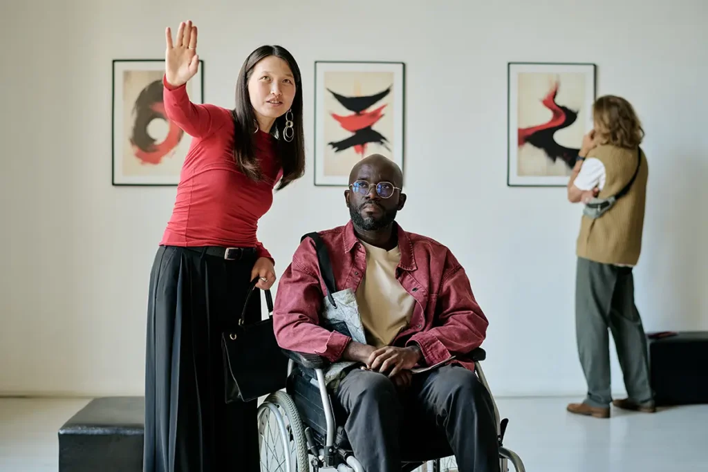 People at an art gallery